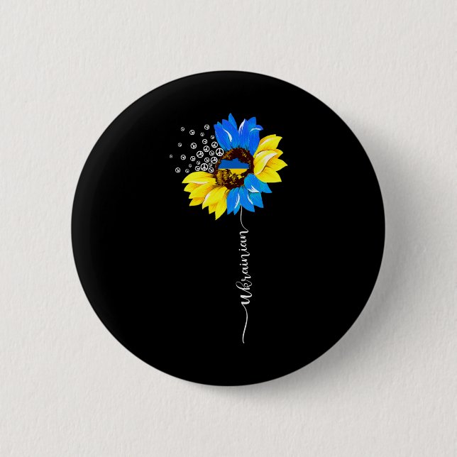 Ukraine Vintage Flag1  2 Inch Round Button (Front)