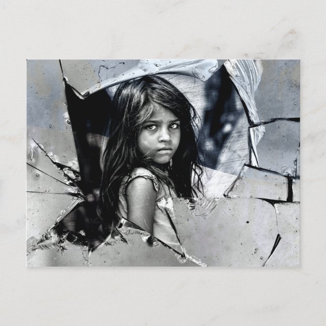 Ukraine War on Children Postcard (Front)