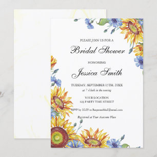 Ukraine Watercolor Bridal Shower Invitation