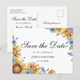 Ukraine Watercolor Save the Date Postcard