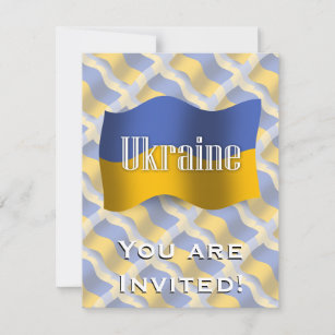 Ukraine Waving Flag Invitation