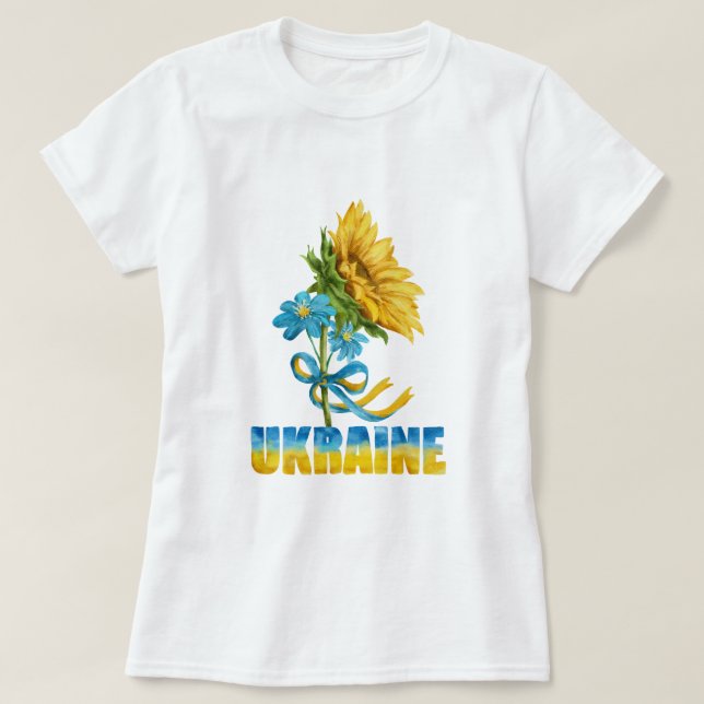 UKRAiNE WE STAND BY YOU T-Shirt (Design Front)