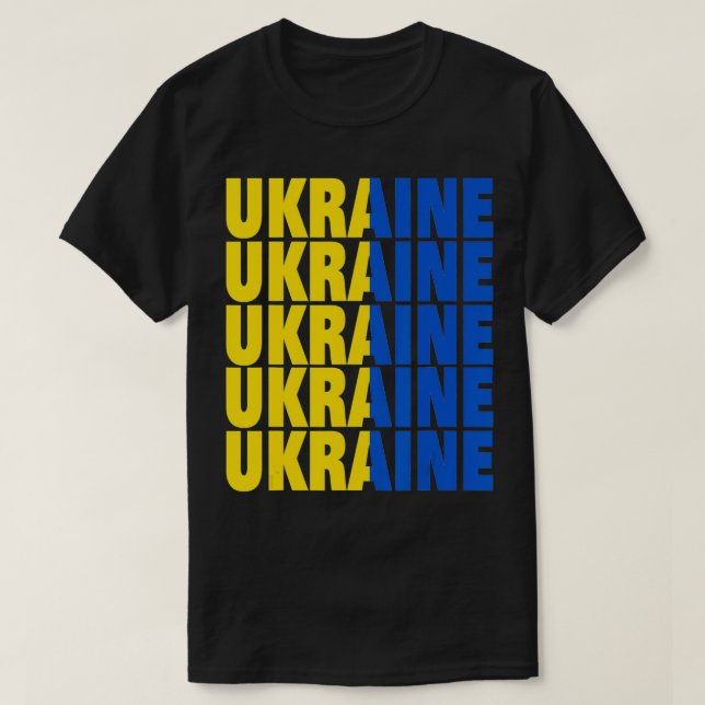 Ukraine with  Ukraine Ukrainian 1  T-Shirt (Design Front)