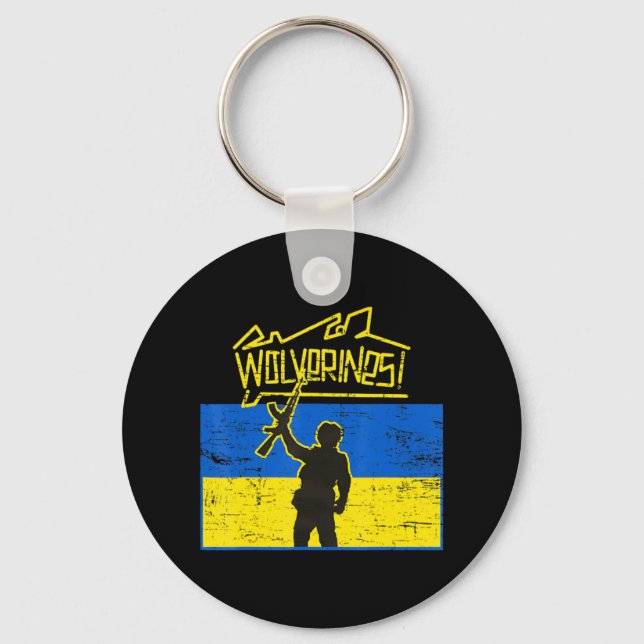 Ukraine  Wolverines  Keychain (Front)