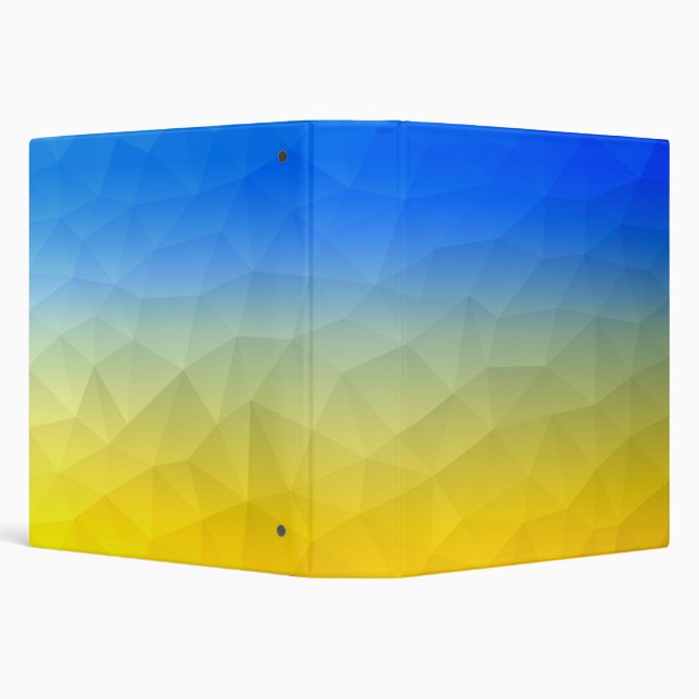 Ukraine yellow blue geometric mesh pattern binder (Background)