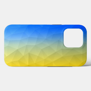 Ukraine yellow blue geometric mesh pattern iPhone 13 pro case