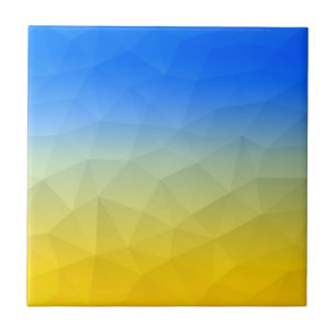 Ukraine yellow blue geometric mesh pattern tile