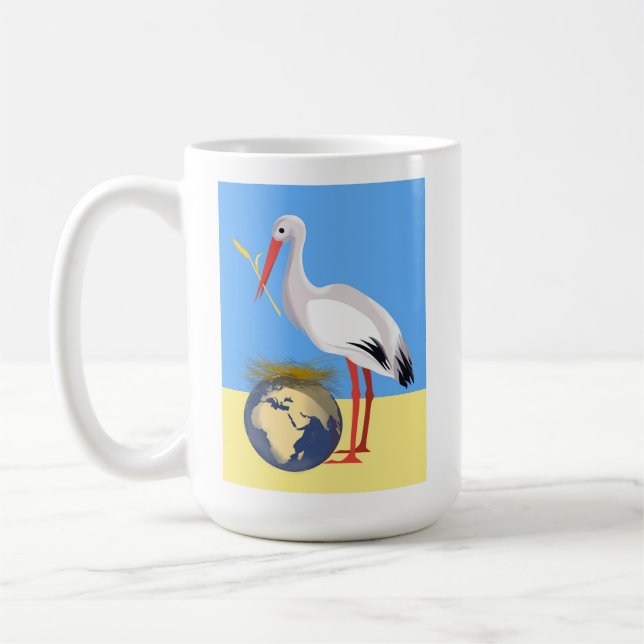 Ukraine "yellow blue" peace colourful coffee mug (Left)