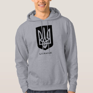 Ukraine's Tryzub Contemporary Graphic Emblem Hoodie