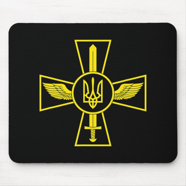 UKRAINIAN AIR FORCE EMBLEM UKRAINE ARMED FORCES UA MOUSE PAD (Front)
