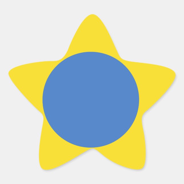 Ukrainian Air Force Roundel Star Sticker (Front)