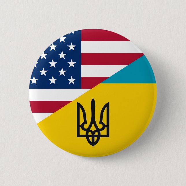 Ukrainian-American  2 Inch Round Button (Front)