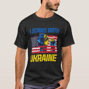 Ukrainian American Flag I Stand With Ukraine Sup T-Shirt