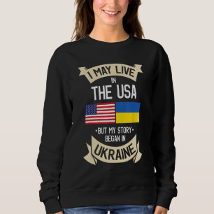 Ukrainian American Flag Love Support Ukrainians Uk Sweatshirt