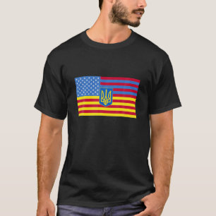 Ukrainian American Flag Ukraine Usa America Ukrain T-Shirt