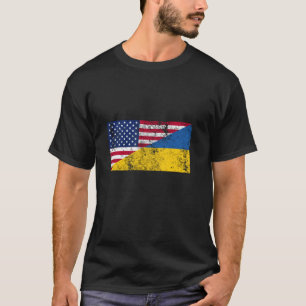 Ukrainian American Flag Ukraine Usa America USA Di T-Shirt