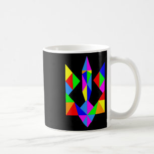 Ukrainian American T Shirt Support Ukraine Trident Coffee Mug
