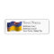 Ukrainian-American Waving Flag