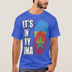 Ukrainian And Moroccan Vintage Heritage DNA Flag T-Shirt