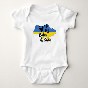Ukrainian Baby  I Love My Baba and Gido Clothing Bodysuit