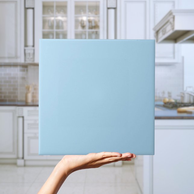 Ukrainian Blue Solid Color Tile (modern light blue solid color tile)