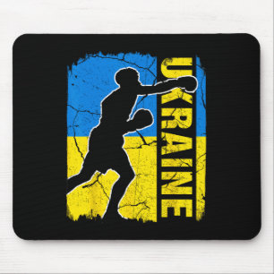 Ukrainian Boxing Team Ukraine Flag Boxing Gloves Mouse Pad
