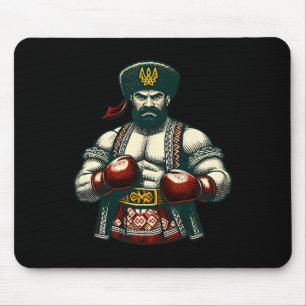 Ukrainian Boxing Ukraine Kozak Boxer Men Mouse Pad