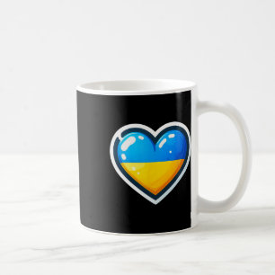 Ukrainian Bynner Fan Ukraine Flag Cute Heart  Coffee Mug
