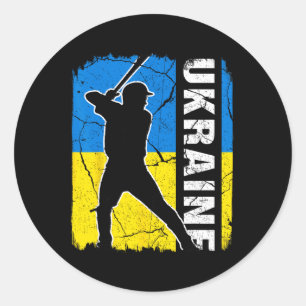 Ukrainian Bysebyll Player Ukraine Flag Bysebyll Fa Classic Round Sticker