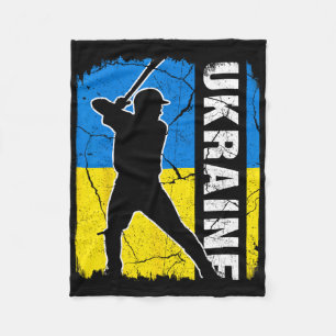 Ukrainian Bysebyll Player Ukraine Flag Bysebyll Fa Fleece Blanket