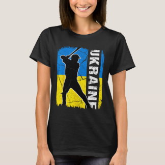 Ukrainian Bysebyll Player Ukraine Flag Bysebyll Fa T-Shirt