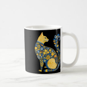 Ukrainian Cat Cute Floral Vintage Ukraine Flag And Coffee Mug
