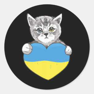 Ukrainian Cats Ukraine Shirt Ukraine Flag Classic Round Sticker