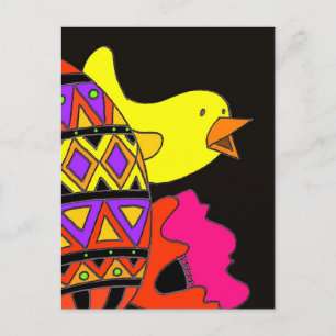 Ukrainian Chick Customizable Postcard