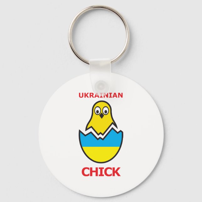 Ukrainian Chick Keychain (Front)