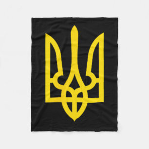 Ukrainian Coat Of Arms Crest Fleece Blanket
