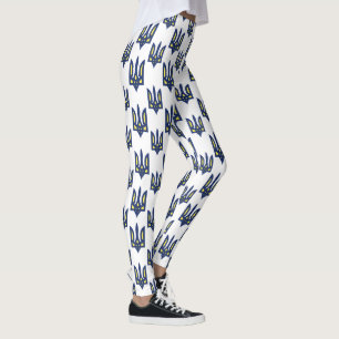 Ukrainian Coat of Arms Trident Tryzub Leggings