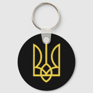 Ukrainian Crest Trident Ukraine Tryzub Symbol Men  Keychain