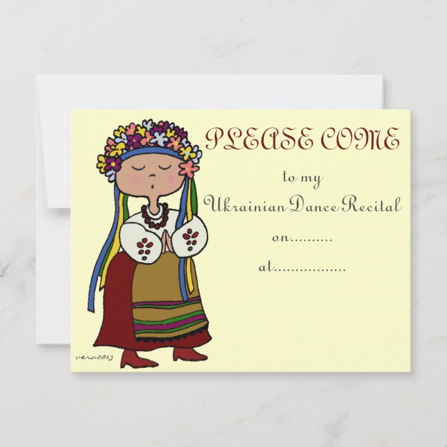 Ukrainian Dance Recital Invitation (Front)