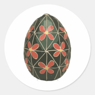 Ukrainian Easter Egg With Floral Motif Sticker