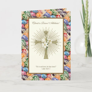 Ukrainian Easter Eggs Christ is Risen Alleluia Card