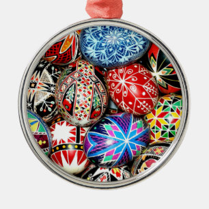Ukrainian Easter Eggs Metal Ornament