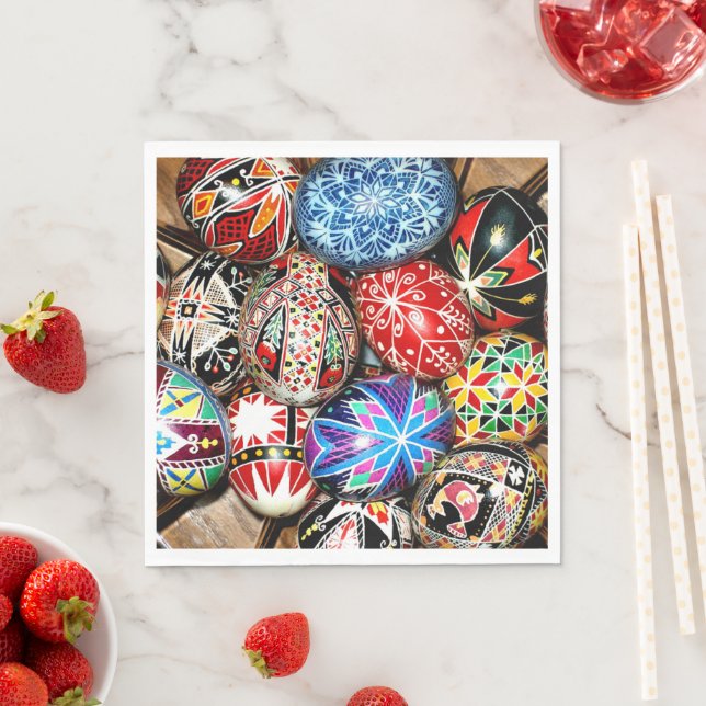 Ukrainian Easter Eggs Napkin (Insitu)