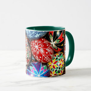 Ukrainian Easter Eggs, ornate and colourful, Mug