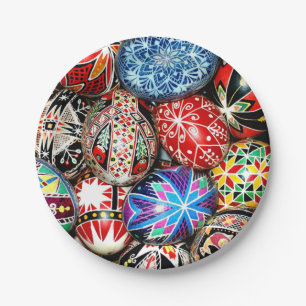 Ukrainian Easter Eggs, Paper Plate
