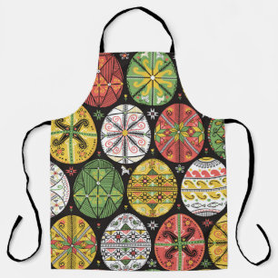 Ukrainian Easter eggs, vintage pattern. Apron
