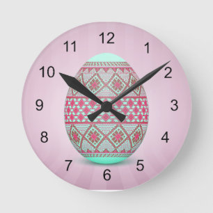 Ukrainian Egg (Pysanka) Acrylic Wall Clock