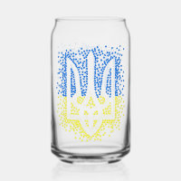 Ukrainian emblem trident tryzub scattering hearts