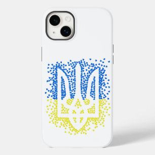 Ukrainian emblem trident tryzub scattering hearts Case-Mate iPhone 14 plus case