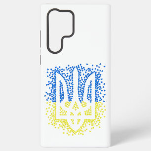 Ukrainian emblem trident tryzub scattering hearts samsung galaxy case